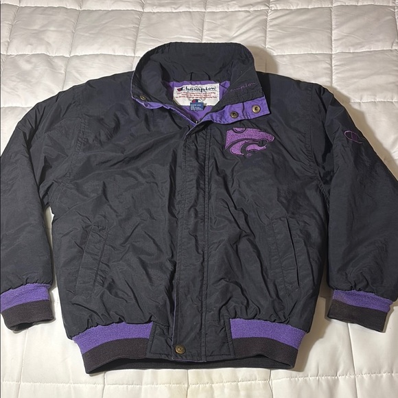 Champion Other - Vintage Champion Kansas State Wildcats Jacket Black Purple
Quilted